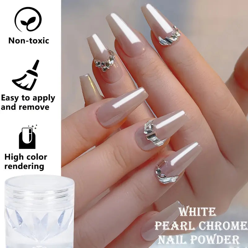 AURORA WHITE PEARL CHROME POWDER