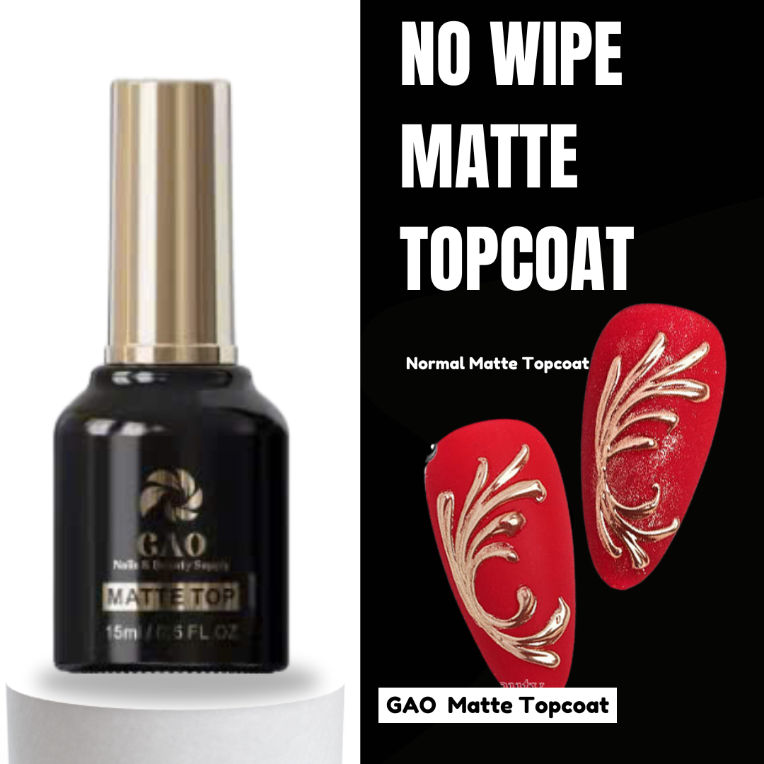 No Wipe Matte Topcoat gel Polish 15ml