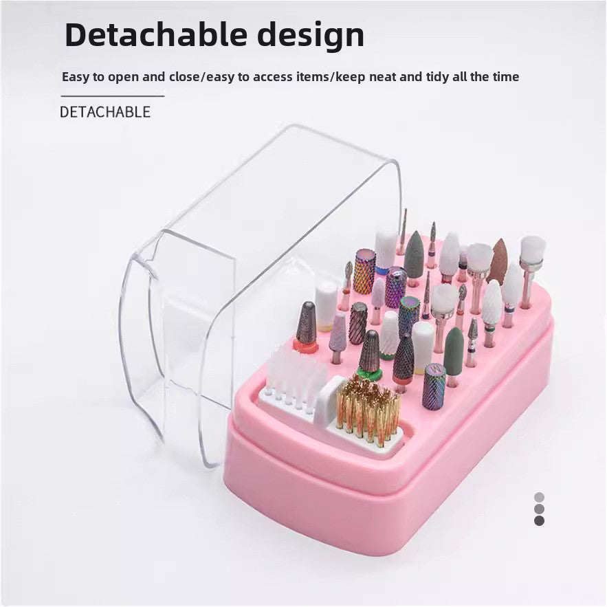 New 30 Holes Nail Drill Holder Organizer Nail Bit Brush Cleaner Drill Bit Holder for Nails