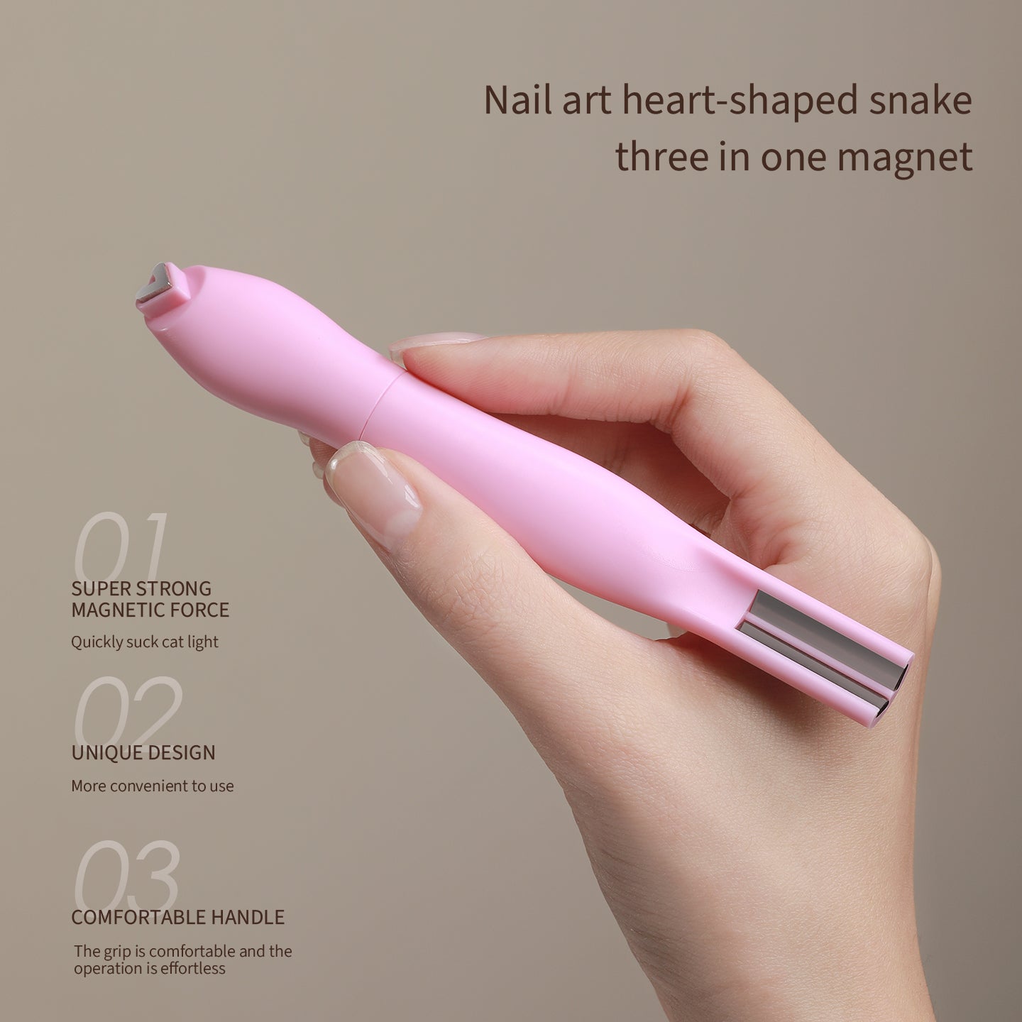 3 in 1 Cat Eye Gel Heart Magnet