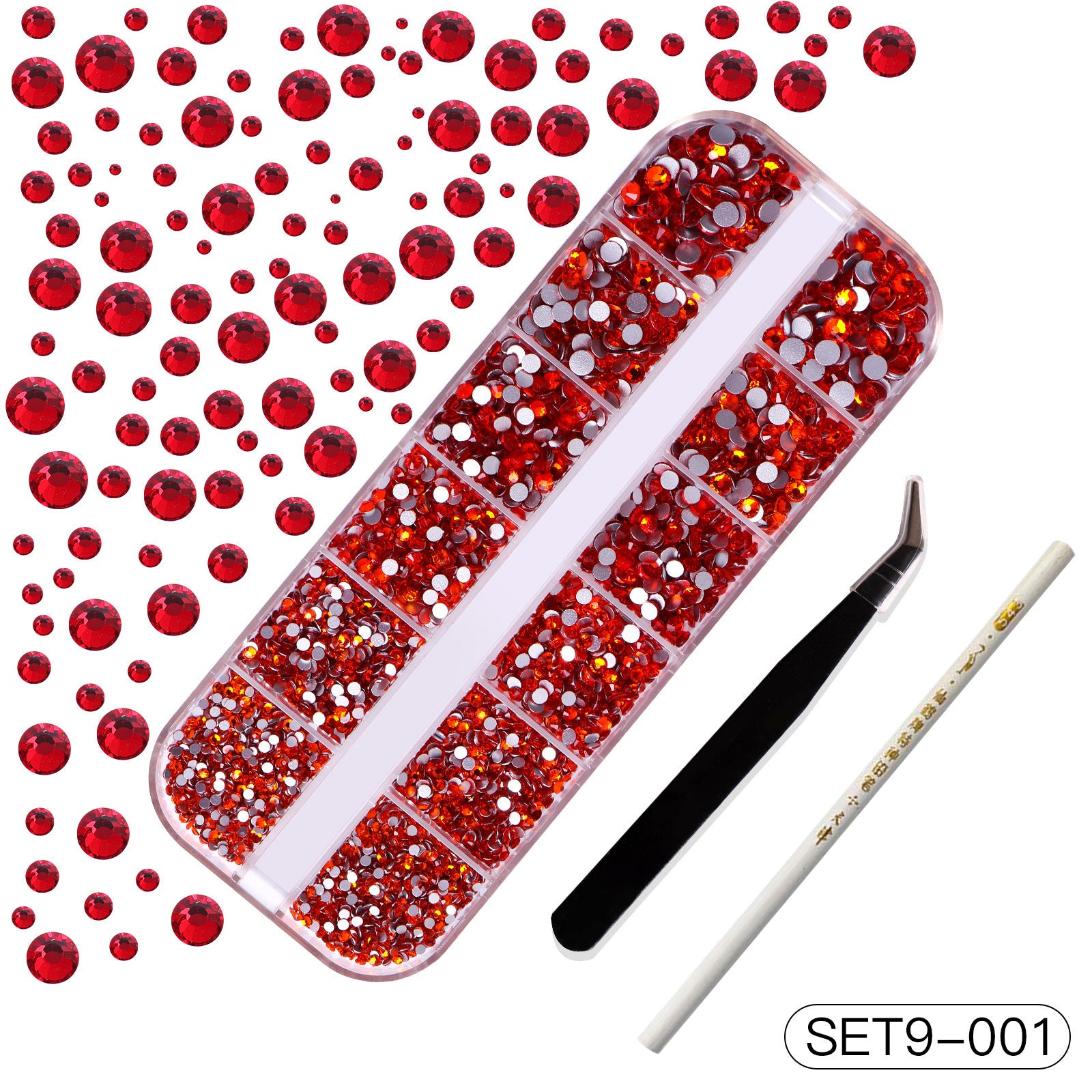 3D Diamond  Crystal Glass Flat Bottom  12 grid