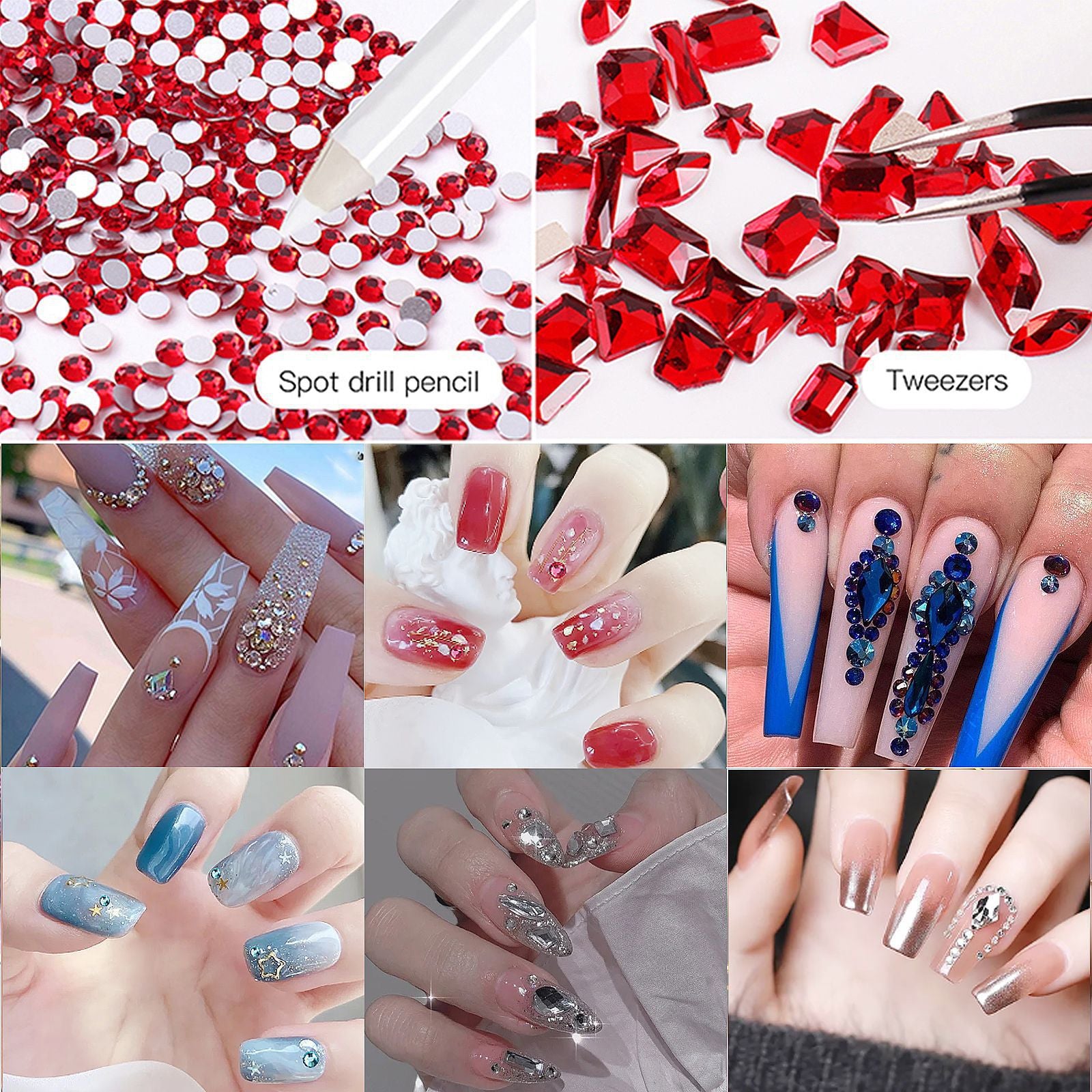 3D Diamond  Crystal Glass Flat Bottom  12 grid