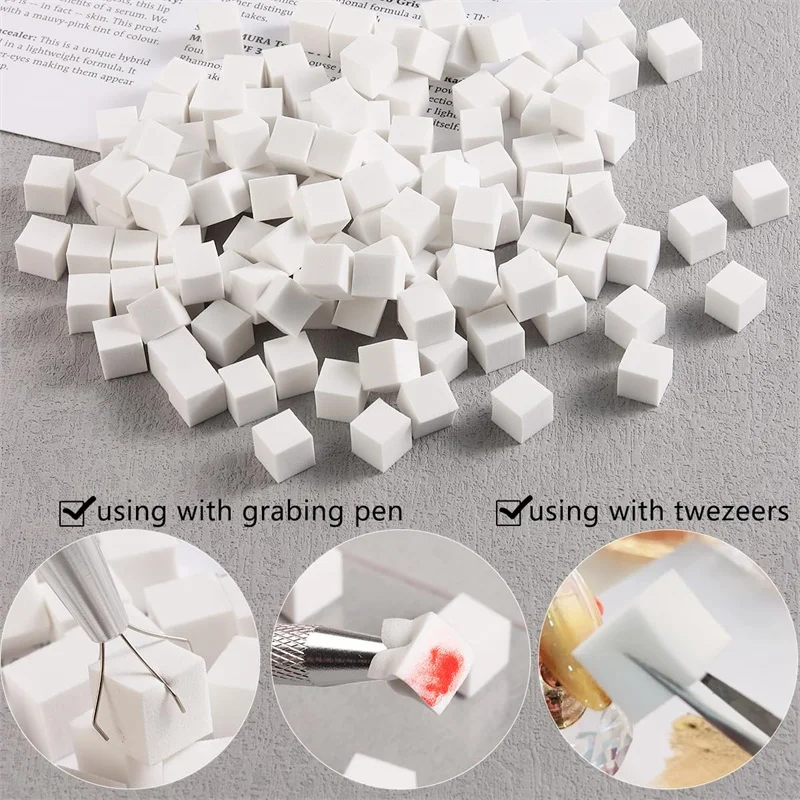 200Pcs Nail Art Sponges – Soft Gradient Gel Polish Blending Applicators