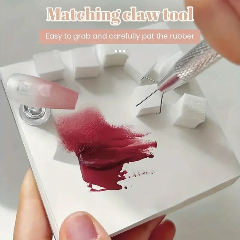 200Pcs Nail Art Sponges – Soft Gradient Gel Polish Blending Applicators