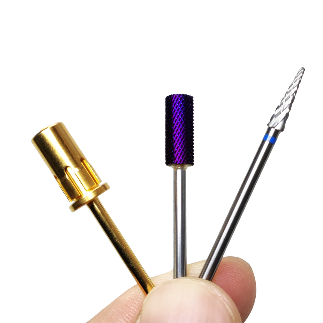 Carbide Nail Drill Bit 5 in 1 Purple colors, Safety Set  8 PCS