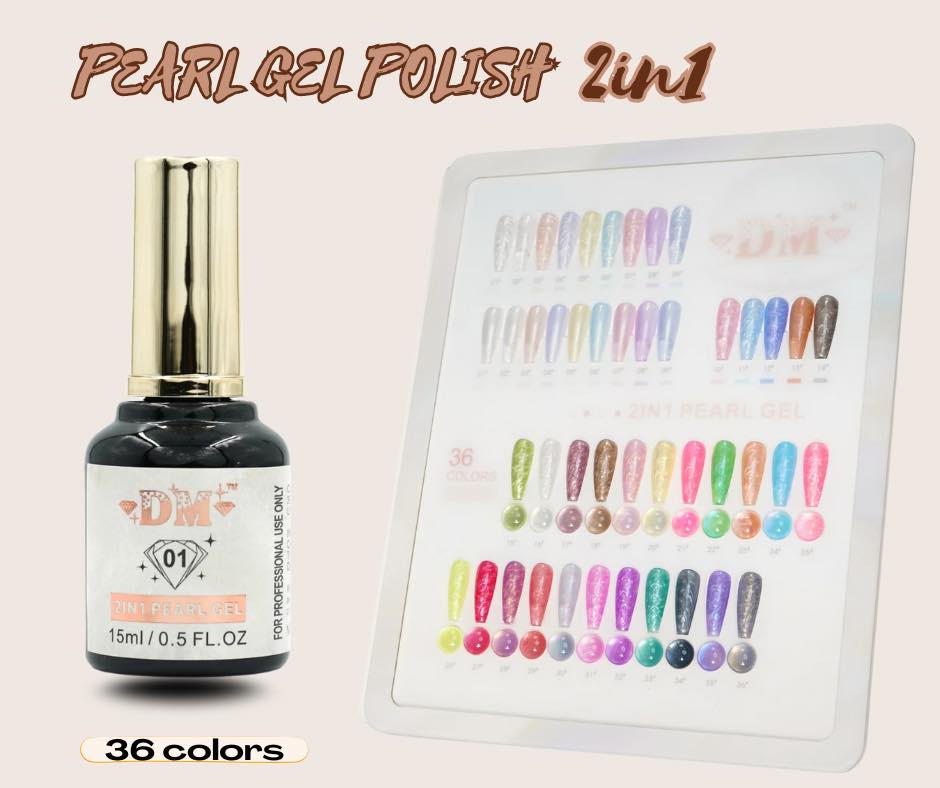 DM Gel Polish Gel Pearl 2-in-1 – 36 Elegant Pearl Shades