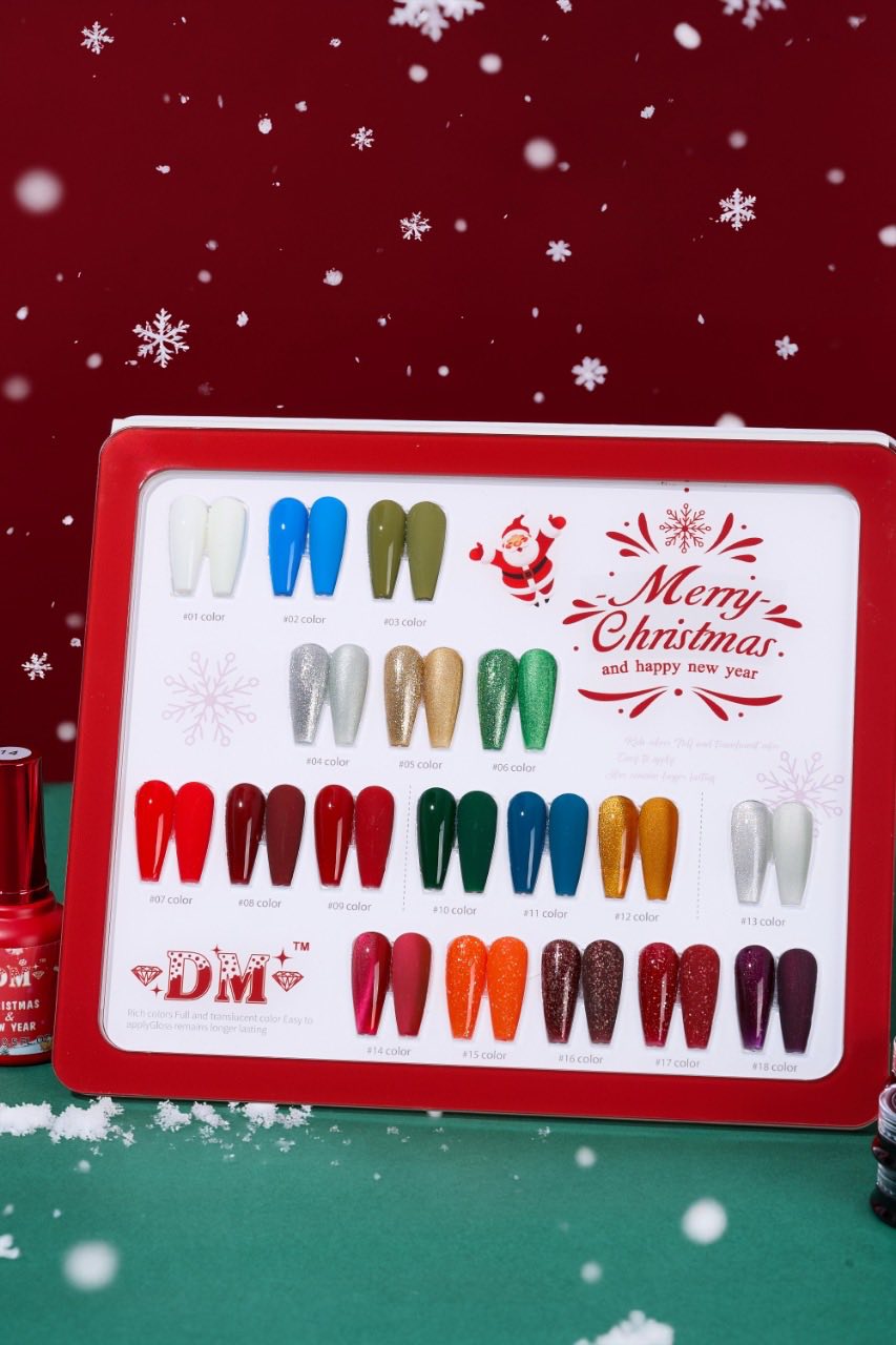 DM MERRY CHRISTMAS GEL POLISH 24 COLORS