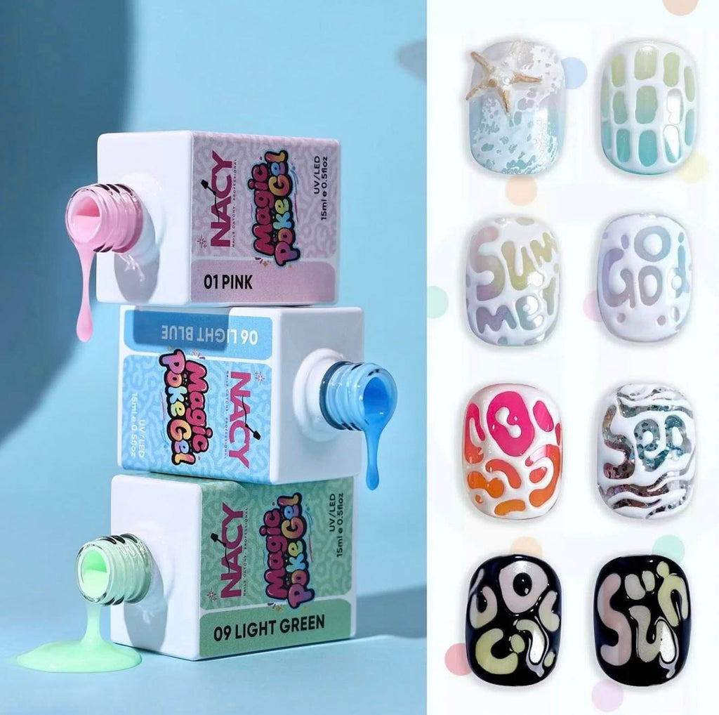 Poke Art Gel HEMA/TPO Free Set 12 Colors bottle 15ml- Free 2pcs  GAO Top Coat 15ml