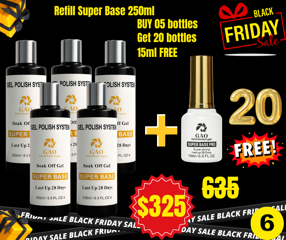 BF06: Refill Super Basecoat 250ml Buy 05 get 02 Free and Free 20 bottles 15ml