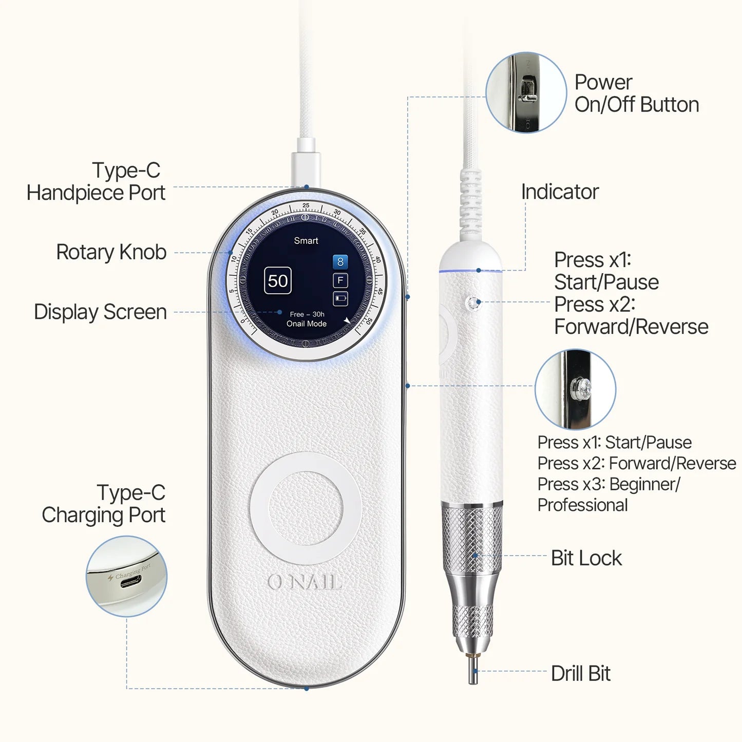 O NAIL AI Pro Max Nail Drill 2026
