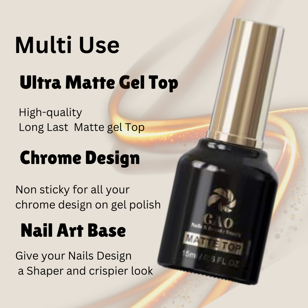 No Wipe Matte Topcoat gel Polish 15ml