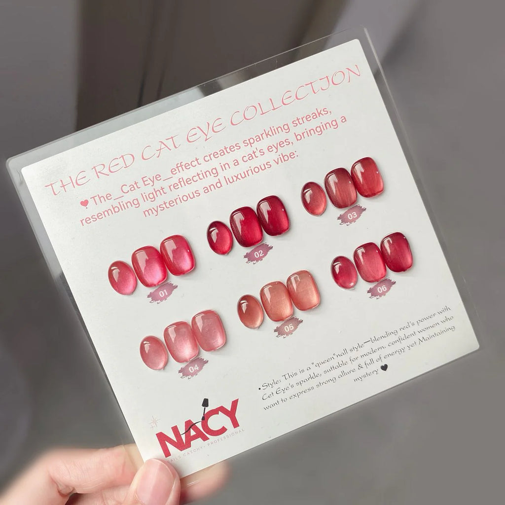 Nacy Rose Red Cat Eye Gel – Full Set 6 Colors (0.5oz)