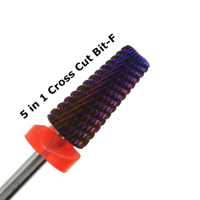 5-in-1 Purple Safety Carbide Nail Drill Bit – Fine