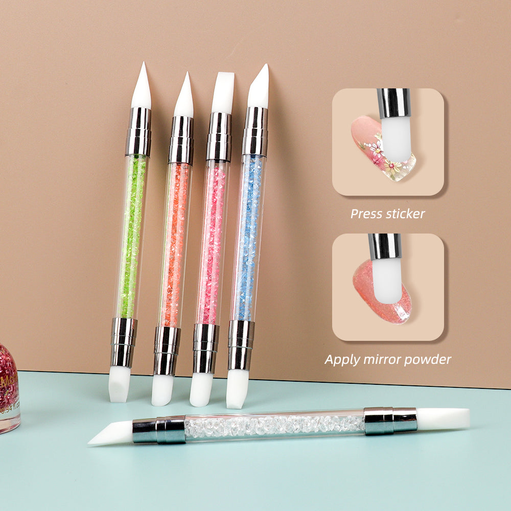 Nail Brush Silicone Nail Art Sculpture Pen Set 5pcs