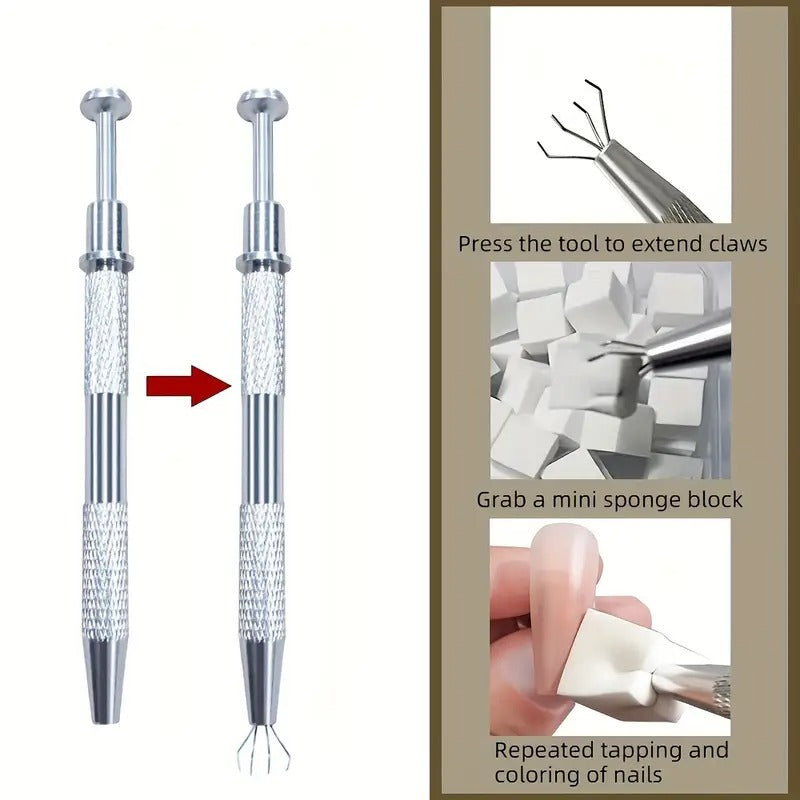 200Pcs Nail Art Sponges – Soft Gradient Gel Polish Blending Applicators