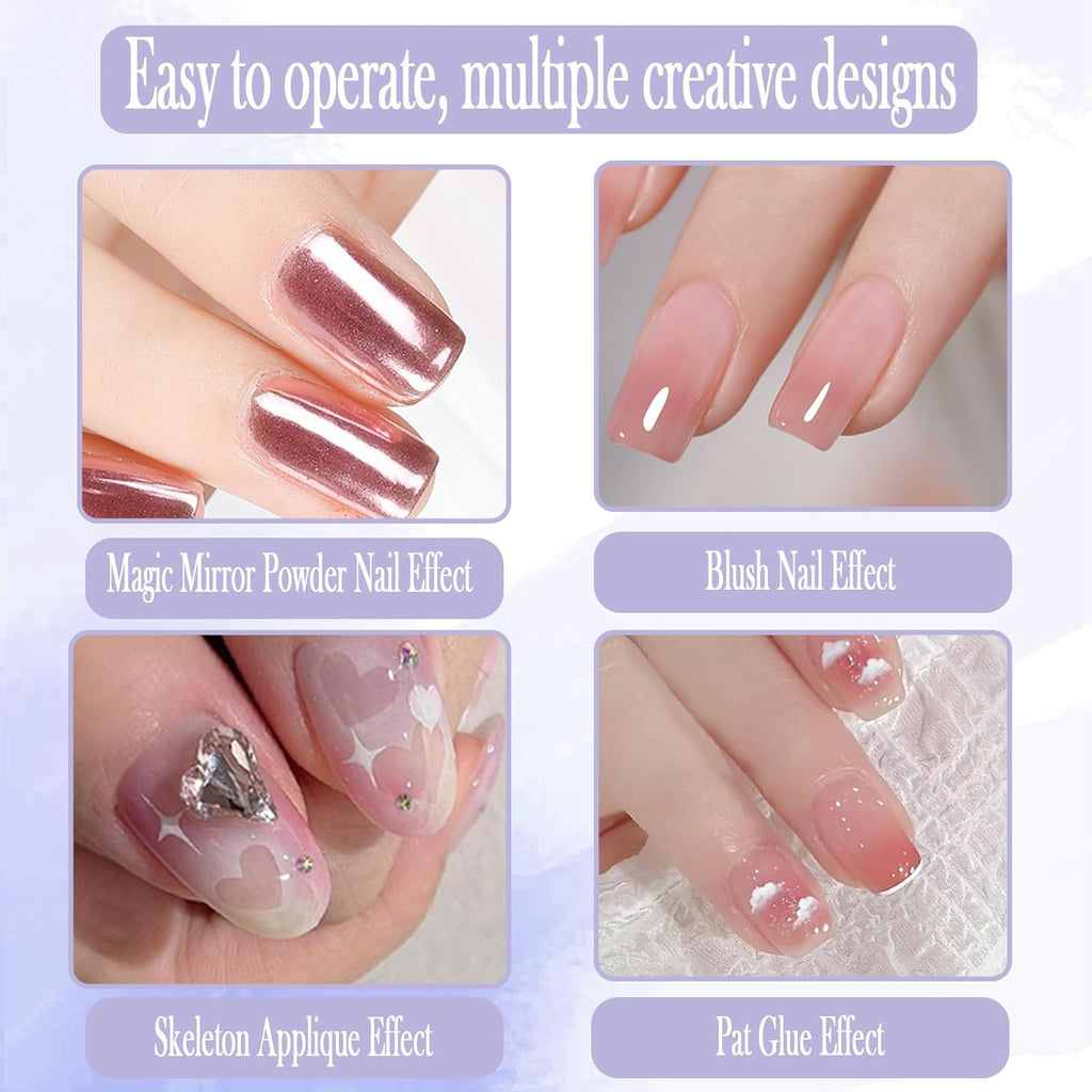 Lipstick-Shaped Silicone Brush for Apply Chrome Nails and Ombre Blending