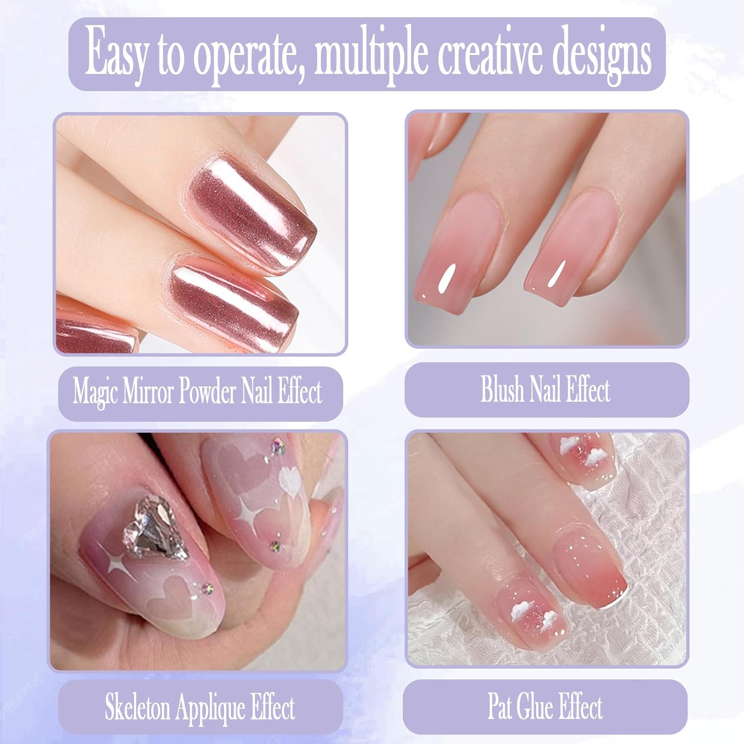 Lipstick-Shaped Silicone Brush for Apply Chrome Nails and Ombre Blending