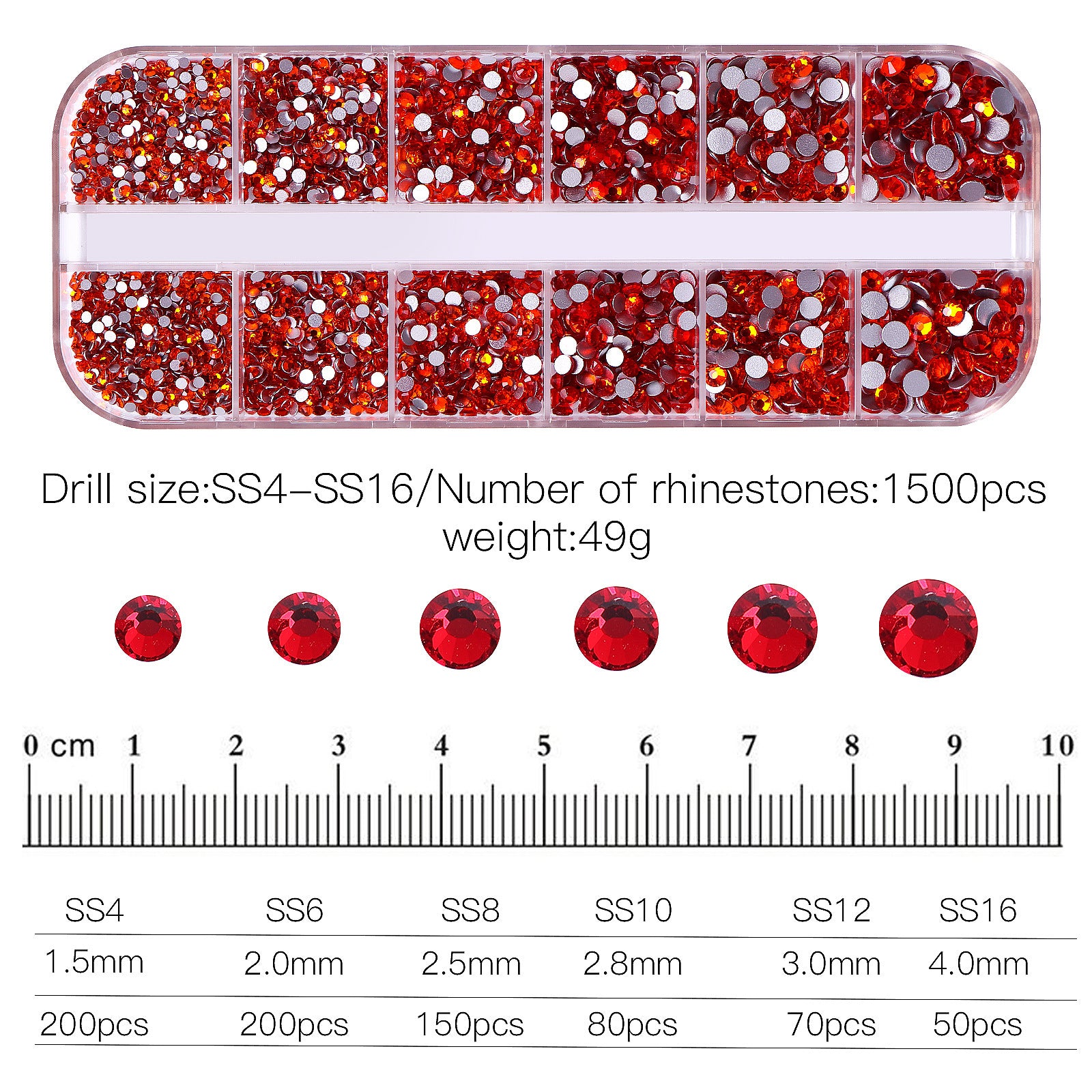 3D Diamond  Crystal Glass Flat Bottom  12 grid