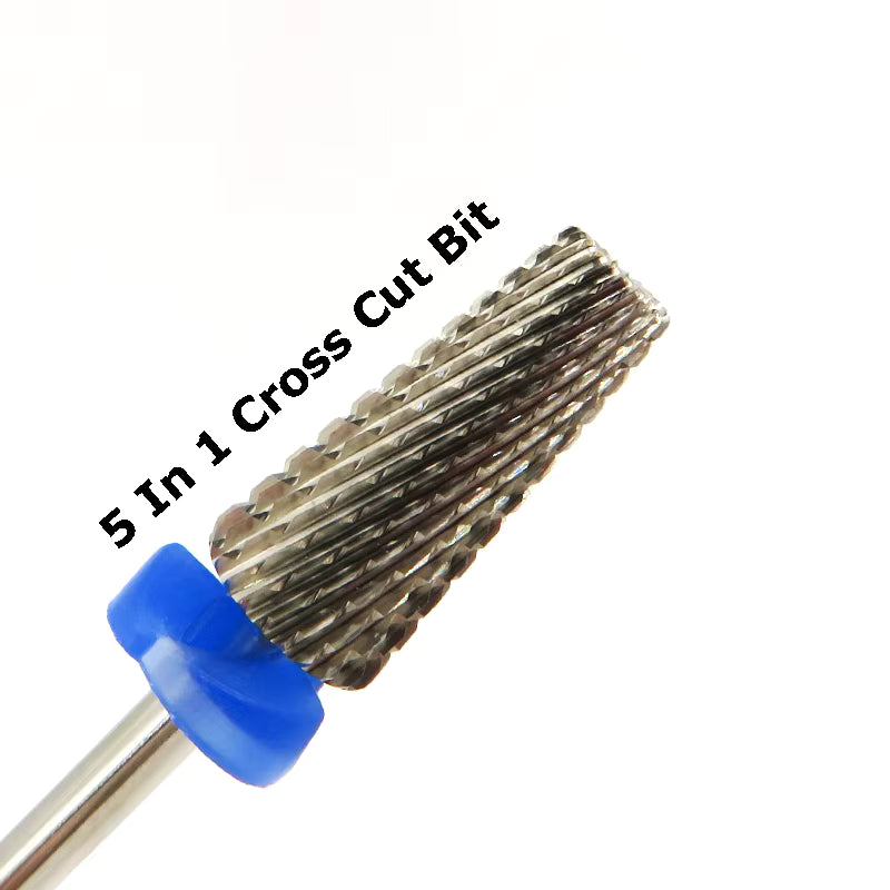 5-in-1 Purple Safety Carbide Nail Drill Bit – Fine