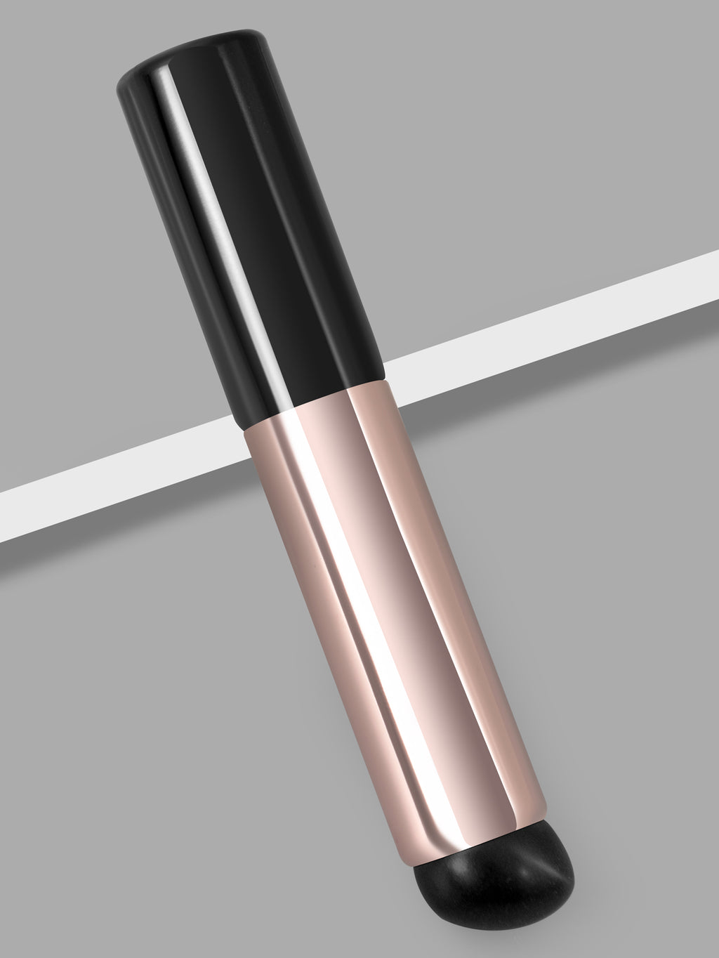 Lipstick-Shaped Silicone Brush for Apply Chrome Nails and Ombre Blending