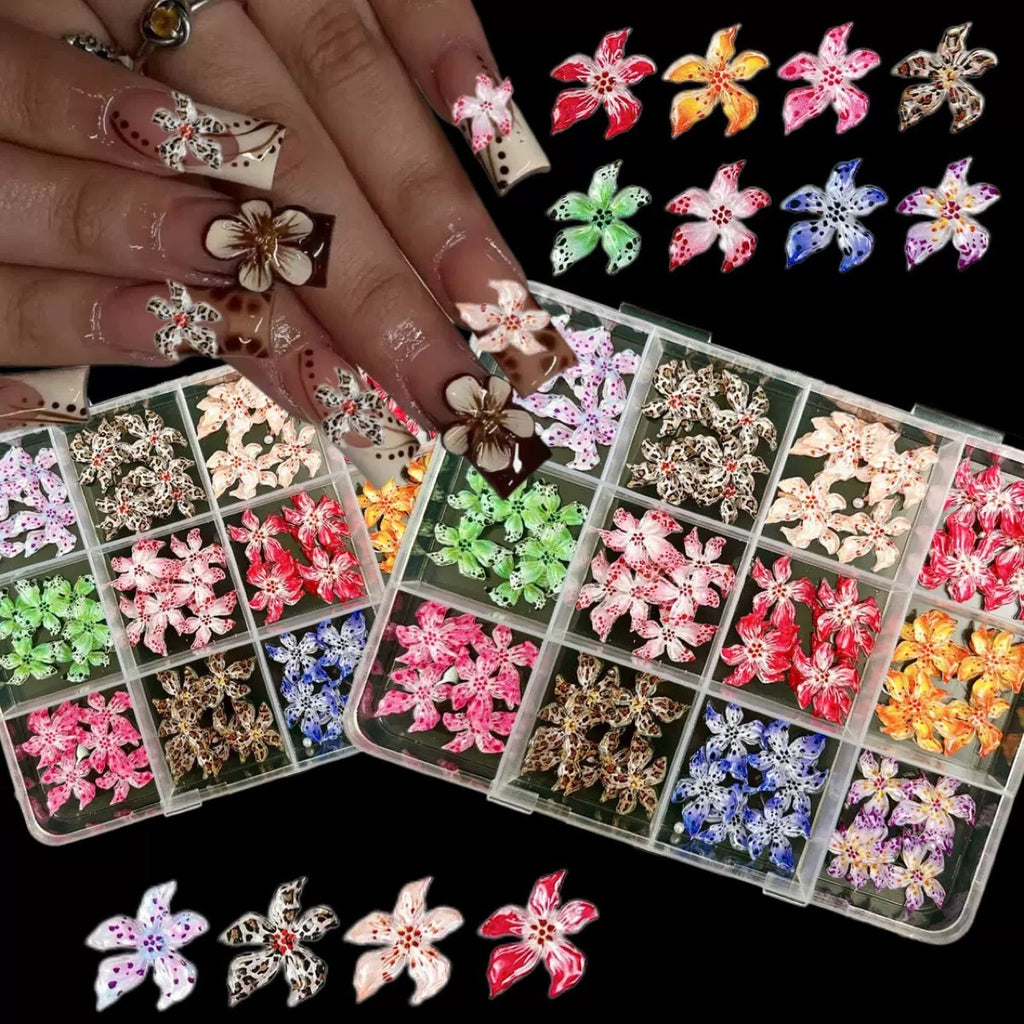 Soft 3D flower nail art decorations charms