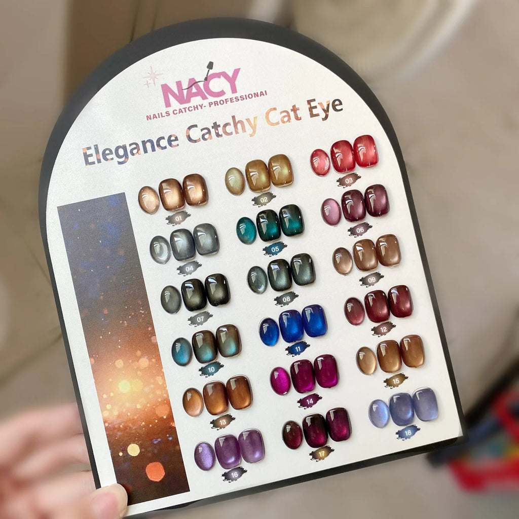 Nacy Elegance Ceramic Cat Eye Gel – Full Set 18 Colors (0.5oz)