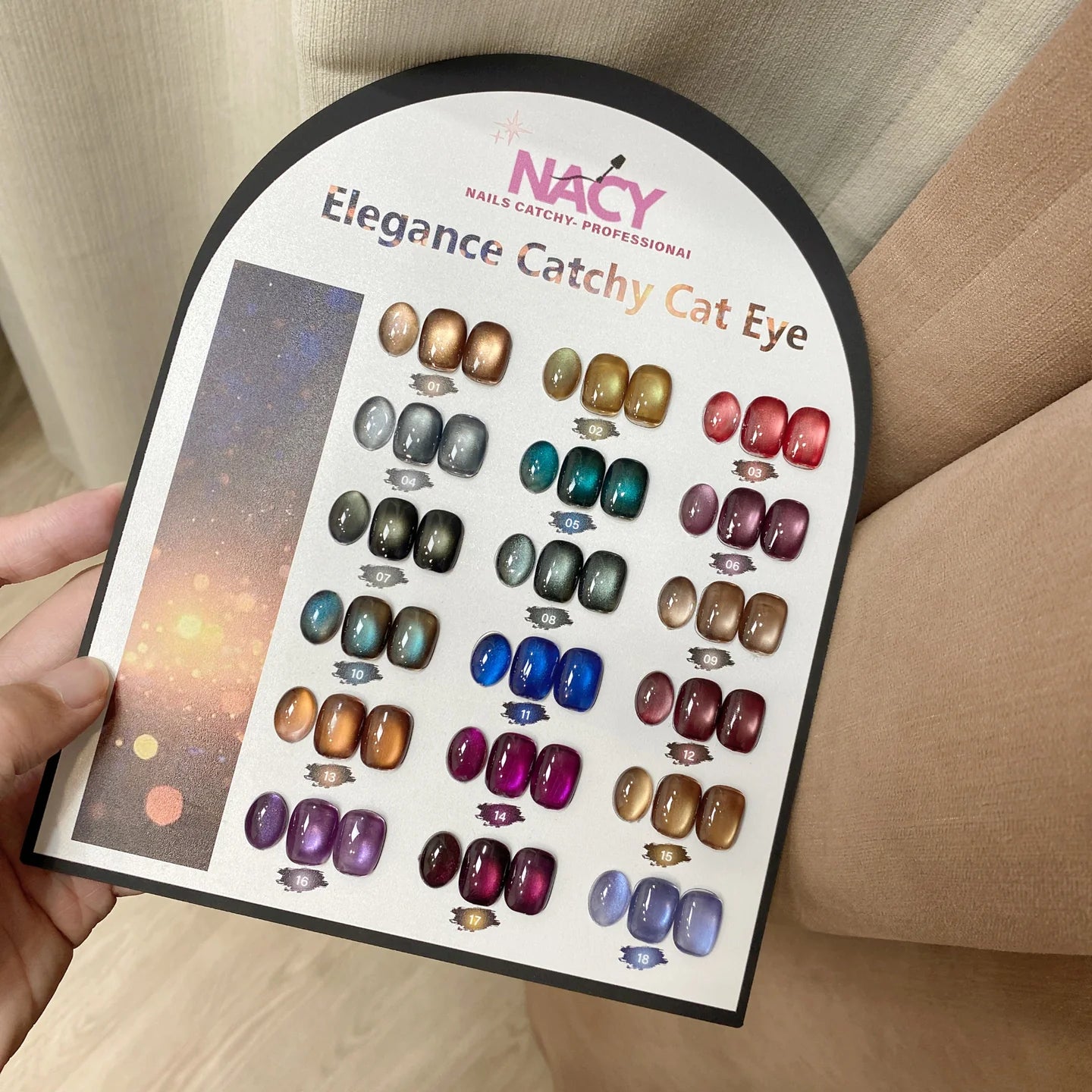 Nacy Elegance Ceramic Cat Eye Gel – Full Set 18 Colors (0.5oz)