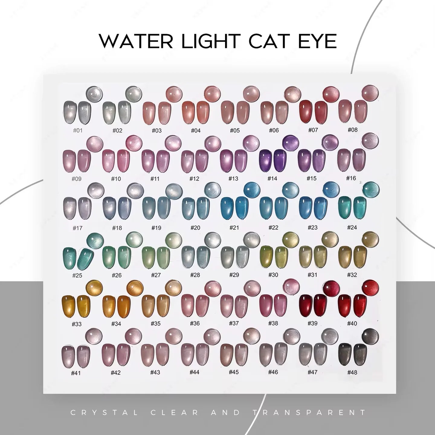 Nacy Water Moon Light Cat Eye Gel – Summer Full Set 48 Colors