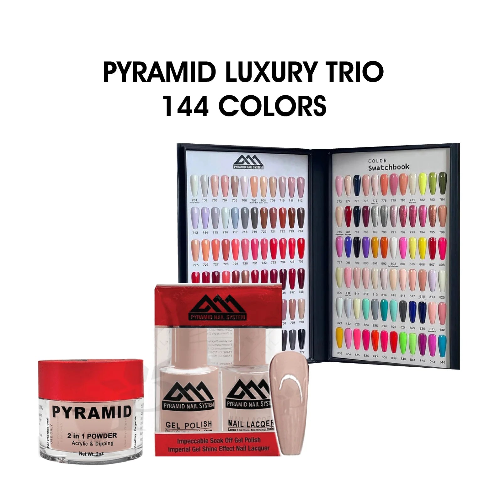 Pyramid Trio Matching Color - Luxury Collection - Full Set 144 colors (701 - 844) w/ 1 Color Book