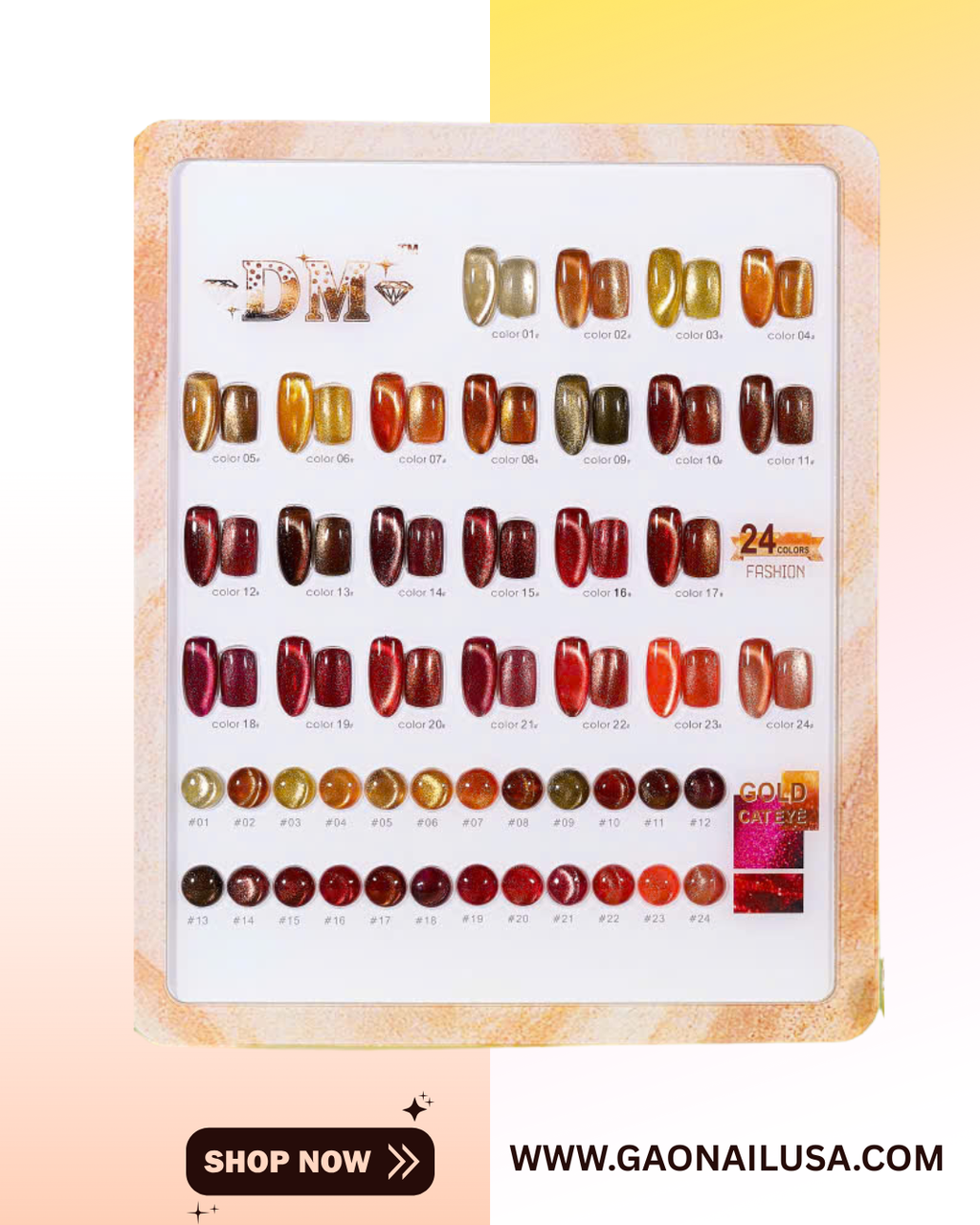 DM GOLD CAT EYE – AUTUMN COLLECTION | 24 COLORS