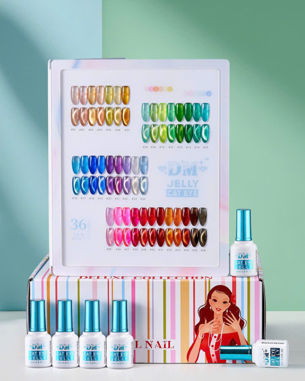 DM JELLY GEL CAT EYE 36 colors Gel polish
