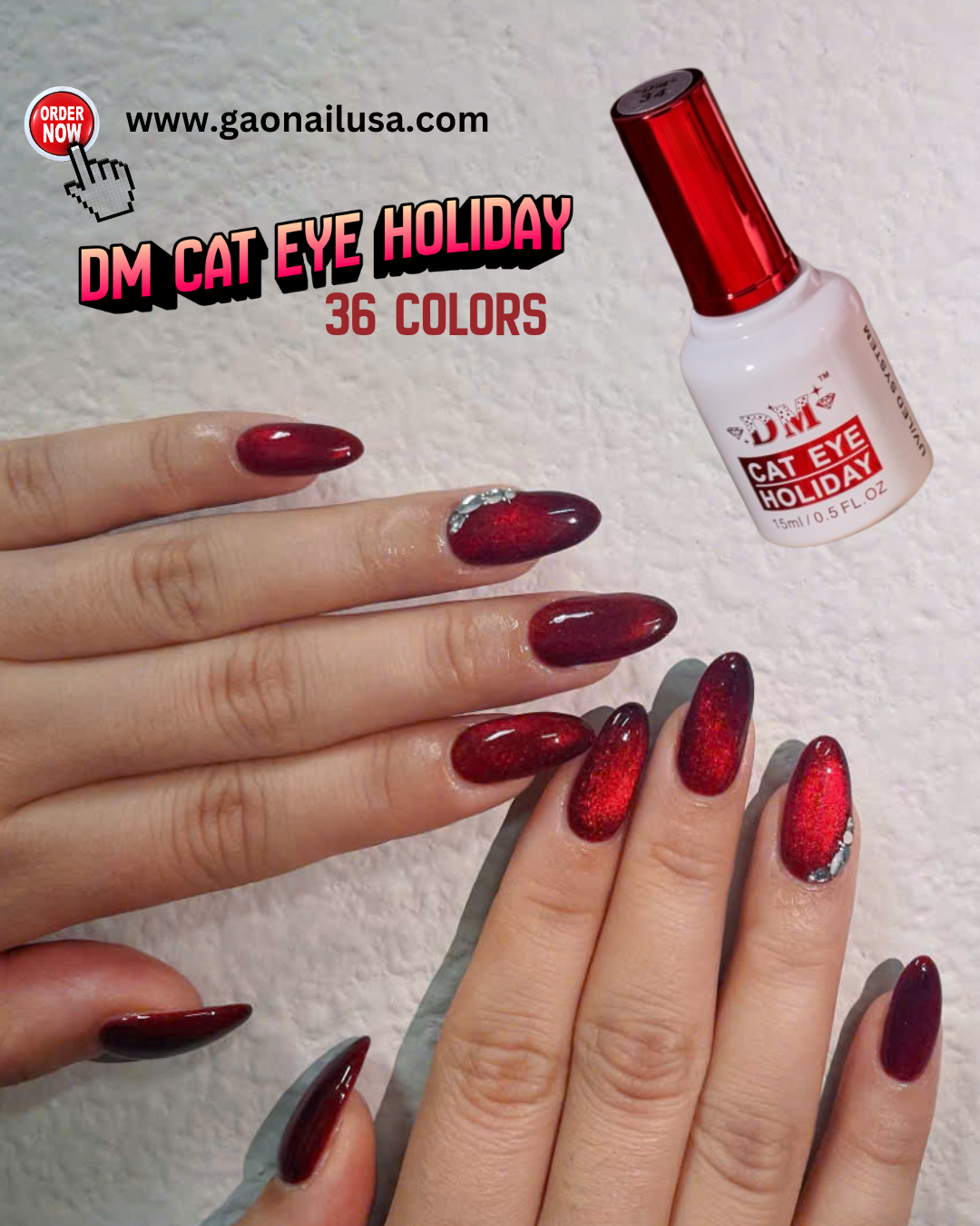 𝐃𝐌 𝐇𝐨𝐥𝐢𝐝𝐚𝐲 𝐂𝐚𝐭 𝐄𝐲𝐞  – 𝟑𝟔 𝐂𝐨𝐥𝐨𝐫𝐬 𝐆𝐞𝐥 𝐏𝐨𝐥𝐢𝐬𝐡