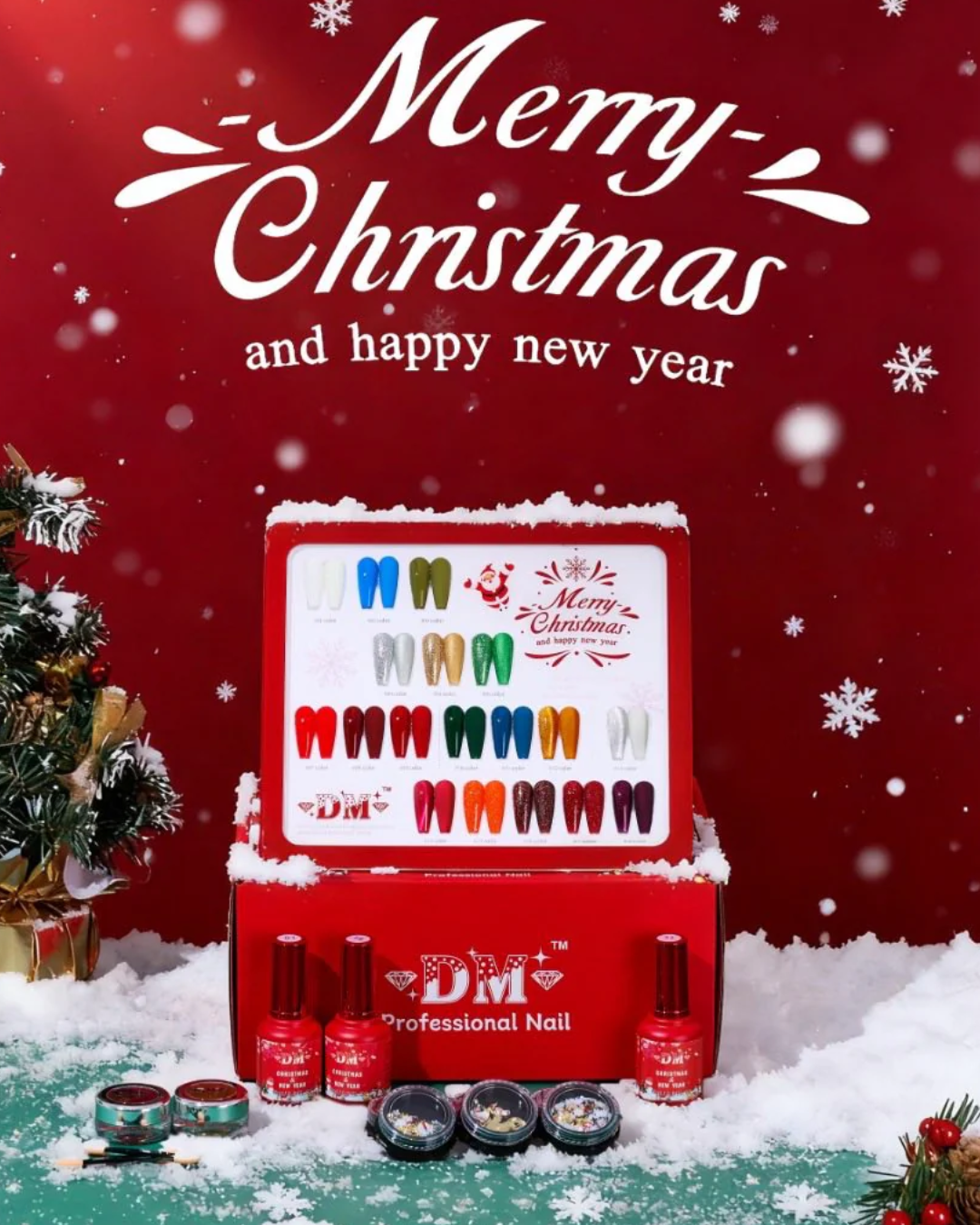 DM MERRY CHRISTMAS GEL POLISH 24 COLORS