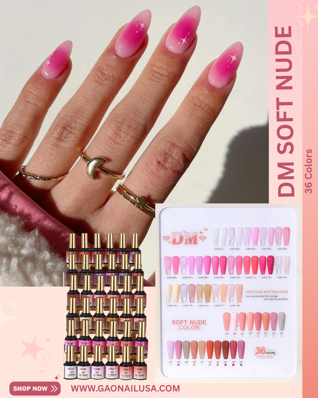 DM SOFT NUDE COLLECTION -36 Colors Gel Polish
