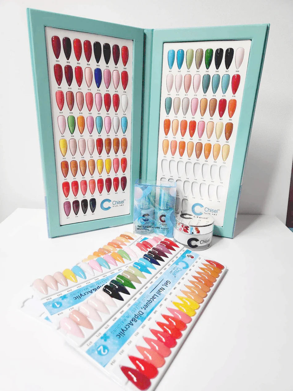 Chisel Solid Collection - Full set Matching Trio 100 colors (#01-#100) w/ 1 color chart books & 1 set color chart